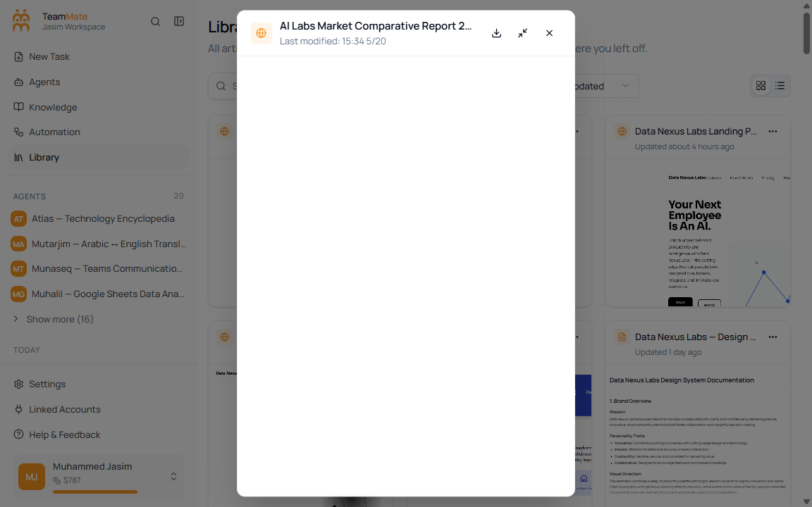 Maximized Library preview dialog filling most of the viewport